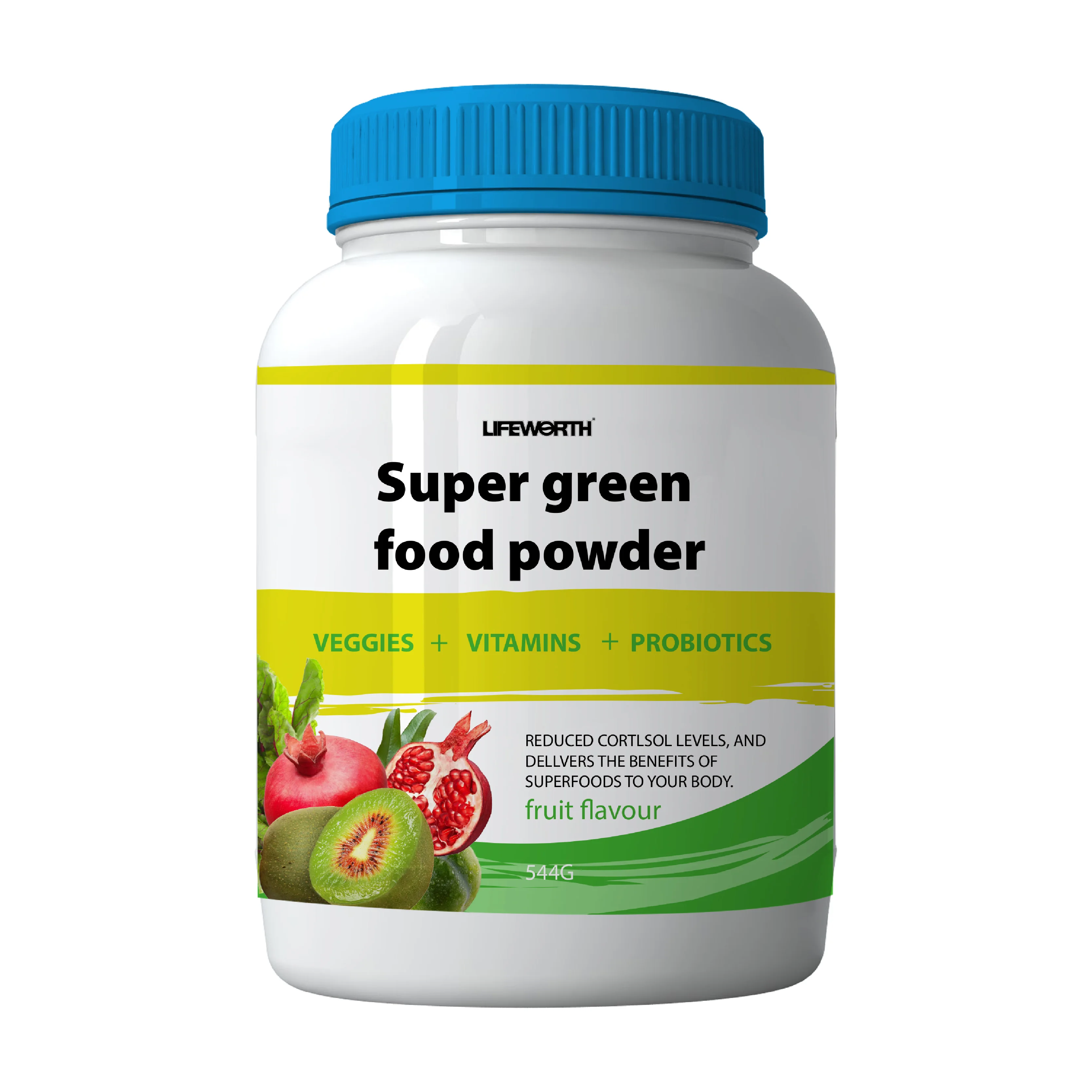 LIFEWORTH support immune boost dietary fiber supplement green superfood powder vegetables and fruits mix
