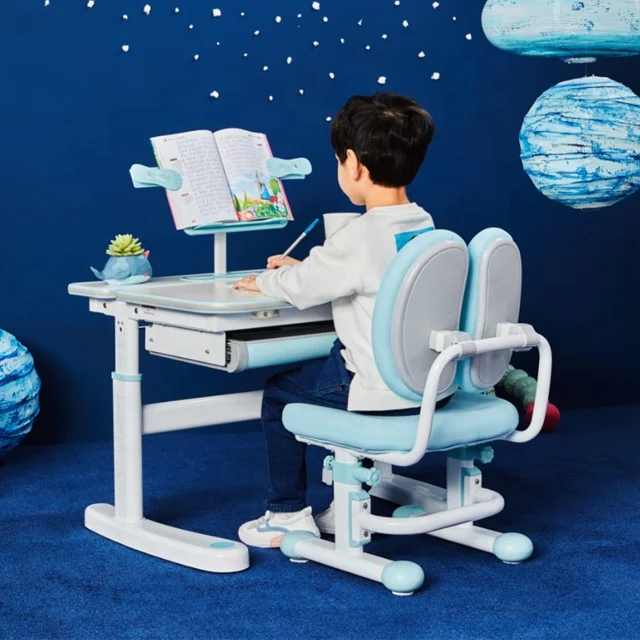 IGROW children study desk and chair study table with bookshelf