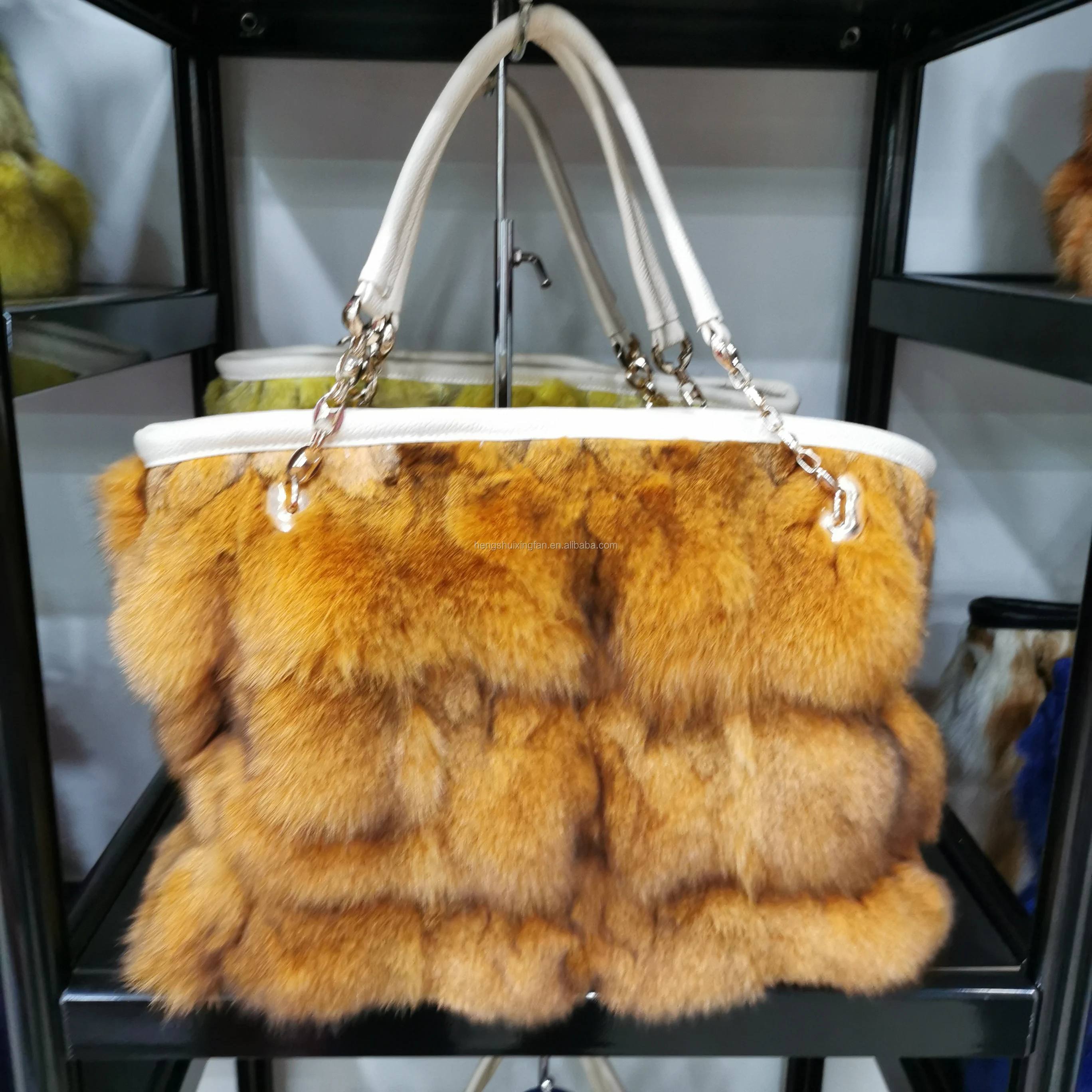 2019 New Luxury wholesale Ladies Fur Fox Fur Bags