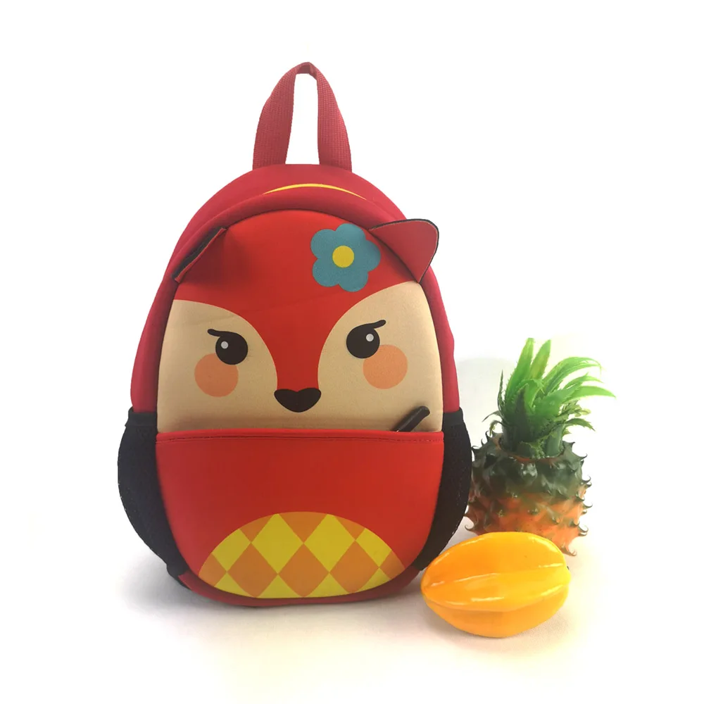 Customized 3D Lovely waterproof neoprene School Bags Animals Children Backpacks kids book bag for girls boys