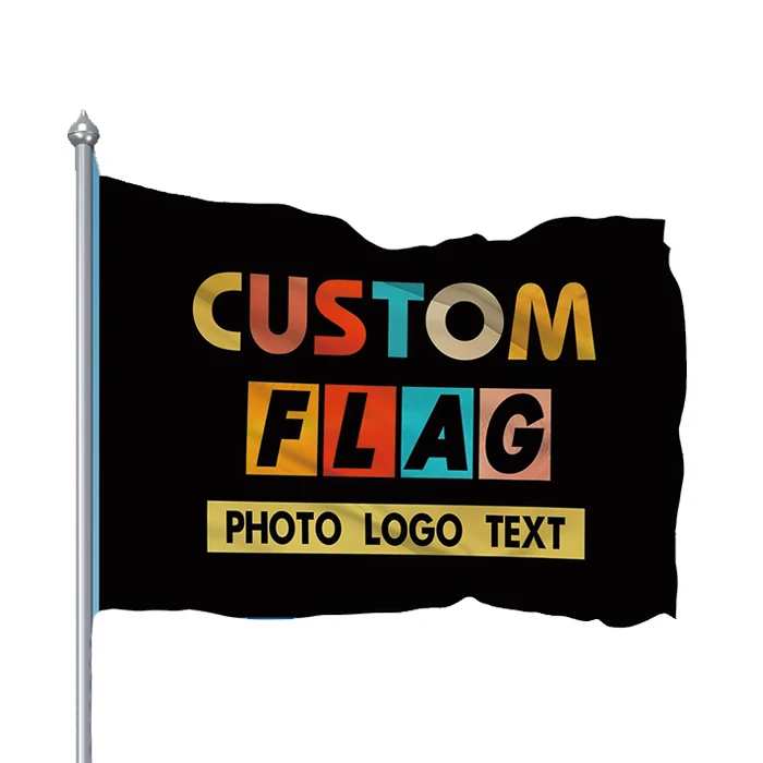 High Quality Custom Size High Quality Custom Large Mini Size Double Side Logo Print Custom Banner Flag for Sports Decoration