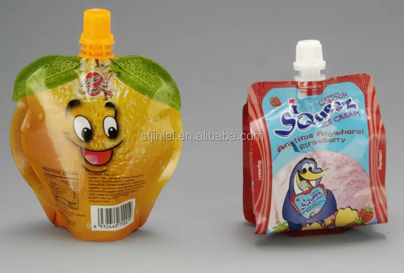 juice pouch food packaging spout pouch plastic water bag spout packaging bags packaging plastic bag