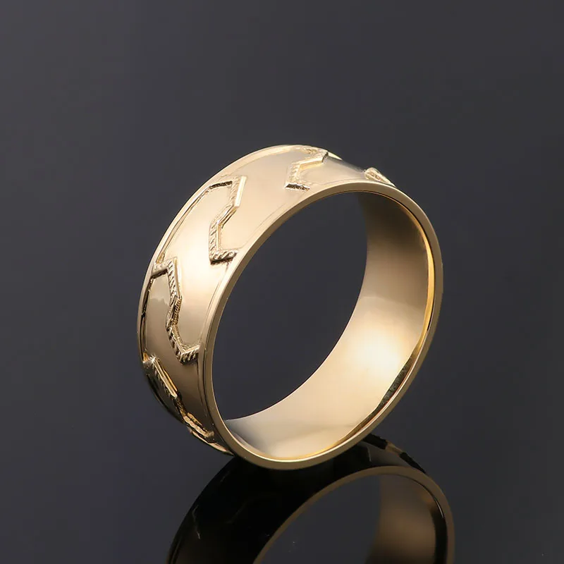 2022 Latest Customized Hip Hop Mens Solid Gold Ring Jewelry 10K 14K 18K Gold Mens Rings Hip Hop Rings for Men Wholesale Price