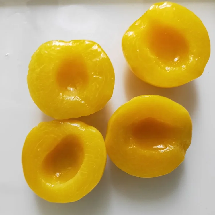 Hot selling snacks preserved canned fruits food slices canned yellow canned peaches