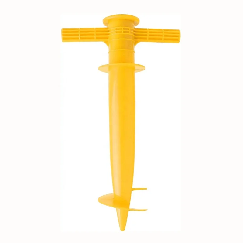 Plastic Beach Umbrella Sand Anchor Adjustable Spike Auger Stand Holder for Garden Patio Umbrella