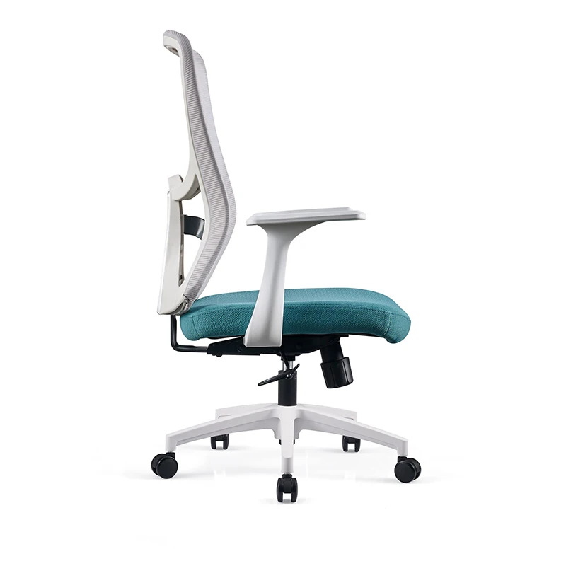 pakistan price wooden high back white net fabric butterfly mechanism office chair for sale in stock
