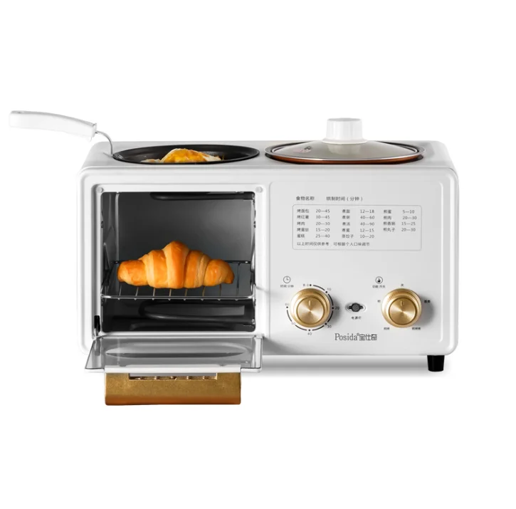 Электрическая духовка три в одном многофункциональная машина для завтрака легкая кухня для завтрака хлебопечка