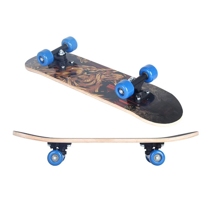 Skateboard Cartoon Skateboard 9 Layer Chinese maple Deck Double Rocker Skateboard for kids