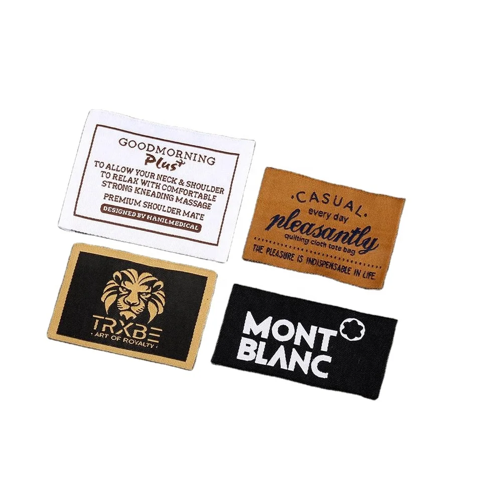 Handmade Woven Neck Label For Clothing Care Label Personalized Logo Washable Garment Tags