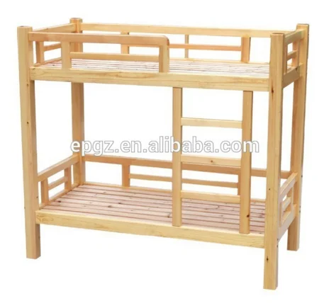 High Quality Dormitory Furniture Kindergarten Nursery Room Used Solid Wood Kids Children Bunk Bed