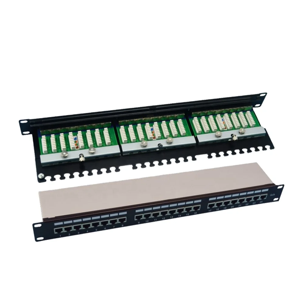 Good Price 24port Rj45 FTP Cat5e Cat6  Cctv Unloaded Network Patch Panel