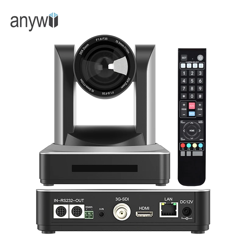 Anywii 30x zoom ndi hx 1080p 60fps ndi ptz camera video conferencing tv broadcasting church live streaming
