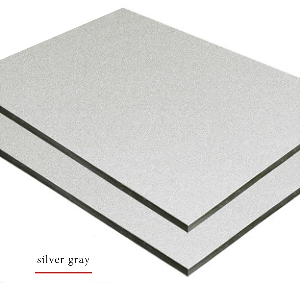 Flashing silver aluminum composite panel  inside and outside wall aluminum composite panel