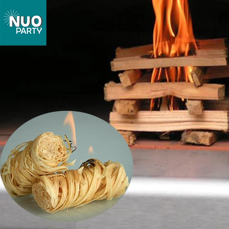 Natural Odourless Wooden Wool Firelighters Eco Friendly ECO Flame Long Burn
