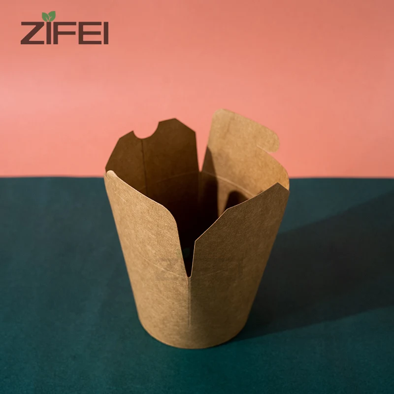 Customized Printing Recycle Biodegradable Food Grade Disposable Take Away  Packaging Noodle Box