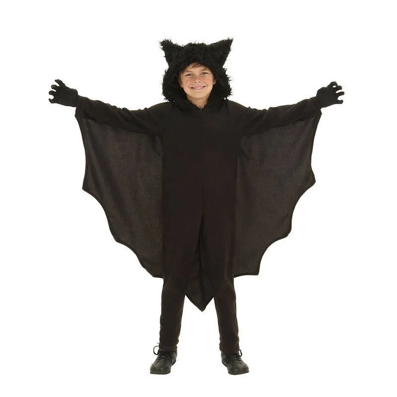 Kids Unisex Vampire Bat Hooded Costume Child sexy cosplay Jumpsuit Halloween Cosplay Costume gift vestidos de fiesta