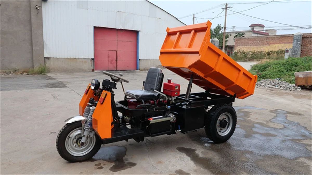 HuanSheng 18 Horsepower Mini Dumper Truck Multifunction Mini Dumper Truck 3 Wheels Mini Dumper Trucks Sale To Peru