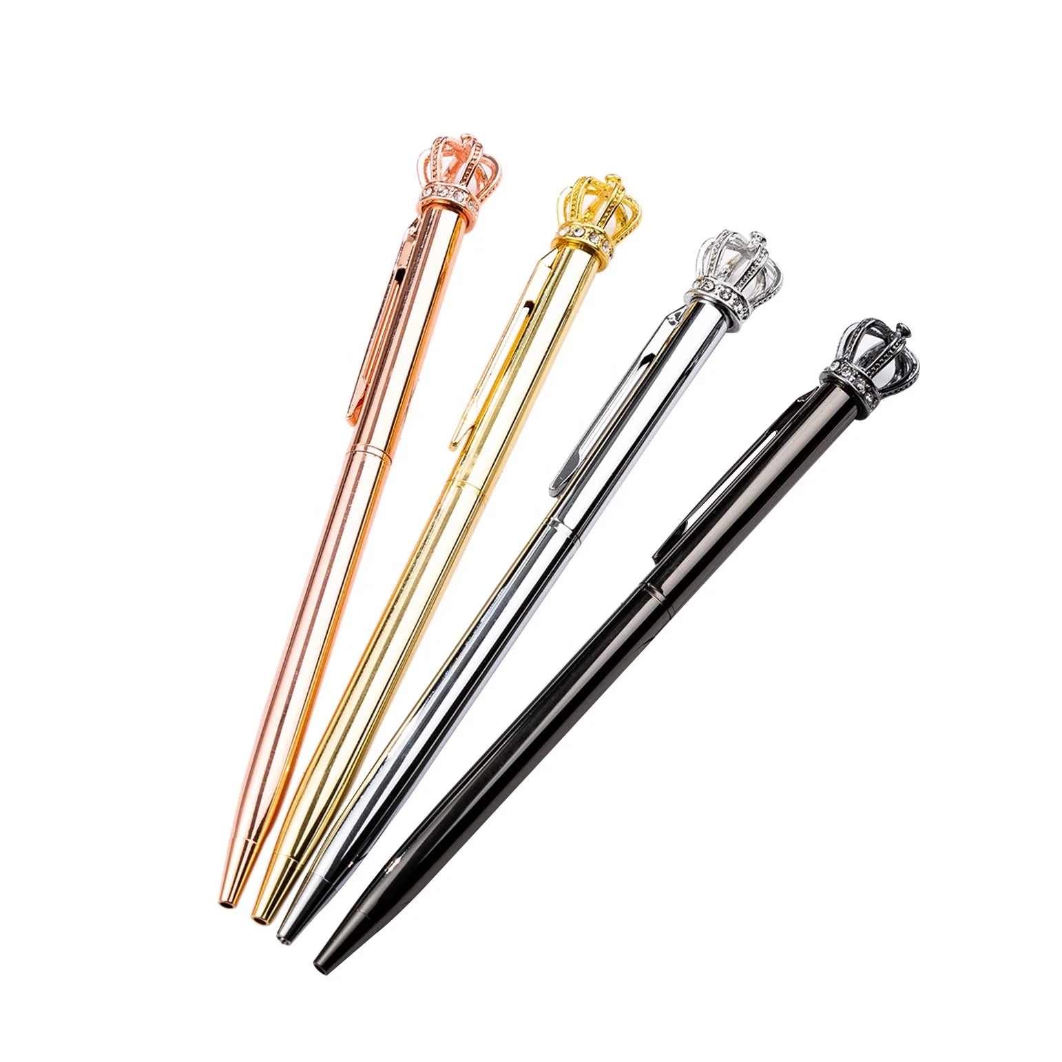 DASHENG Promotional Crown Ballpoint Pen Rhinestones Crystal Logo Pen With Logo