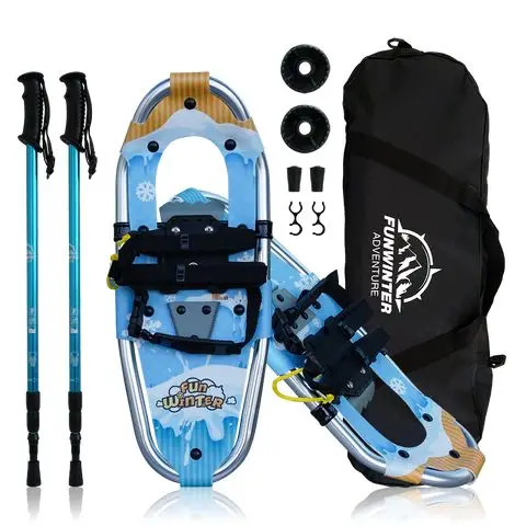 BSCI Factory OEM Wholesale Custom CE China Supplier kids snow shoes aluminum children snowshoeing ski snowshoes set