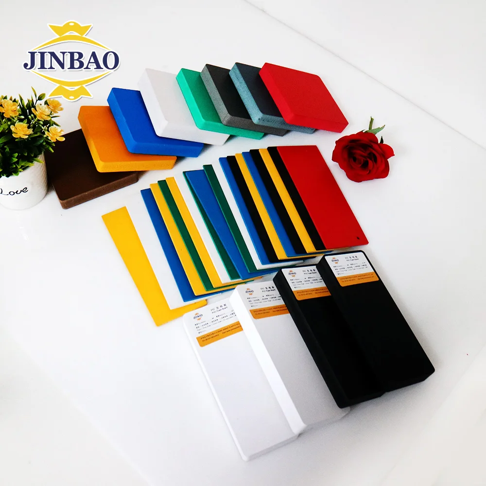 JINBAO high density  pvc foam board cabinet white wpc board sheet sample plastic printing