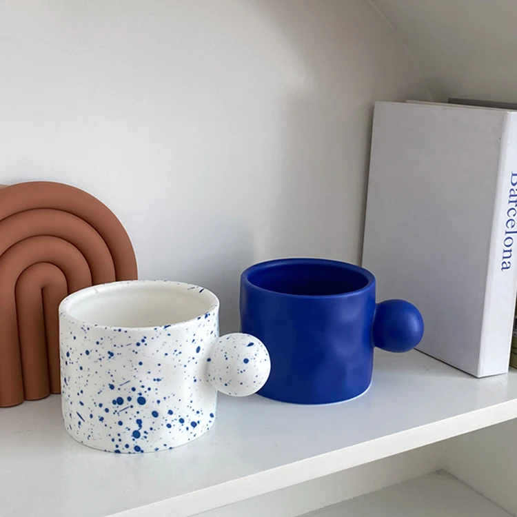 Cutelife Nordic Blue Splash Ink маленькие керамические чашки блюдце кухонные чашки для чая воды фарфоровые кружки набор многоразовых чашек для кофе эспрессо