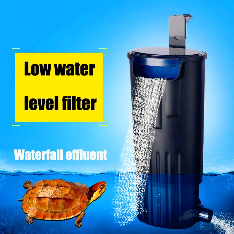 Aquarium accessories fish turtle tank small canister internal low water level silent waterfall filter for aquarium