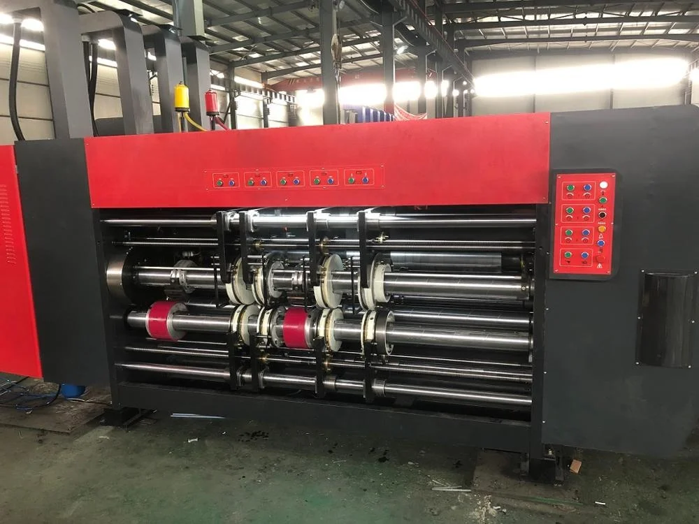 
High Speed Flexo Printer Slotter Die-Cutter Carton Box Making Machine / Online Custom Folder Gluer Product Line 