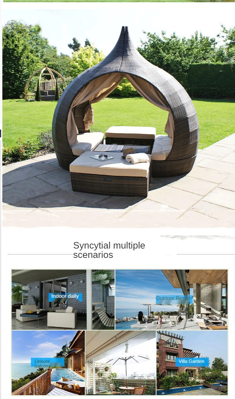 wholesale  KD outdoor pear daybed furniture