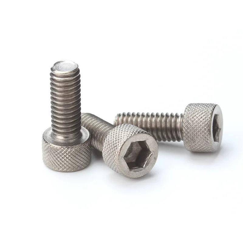 ASME/ANSI B18.3 TA2 Titanium Plain Finish Full Thread Knurled Hex Socket Cap Cheese Head Allen Bolts Screws