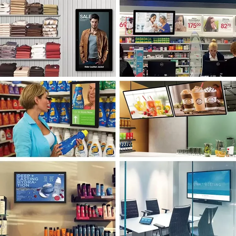 Indoor Interactive Touch Screen Digital Signage LCD Display Menu Board Price Indoor Advertising Screen Intelligent 55 Inch