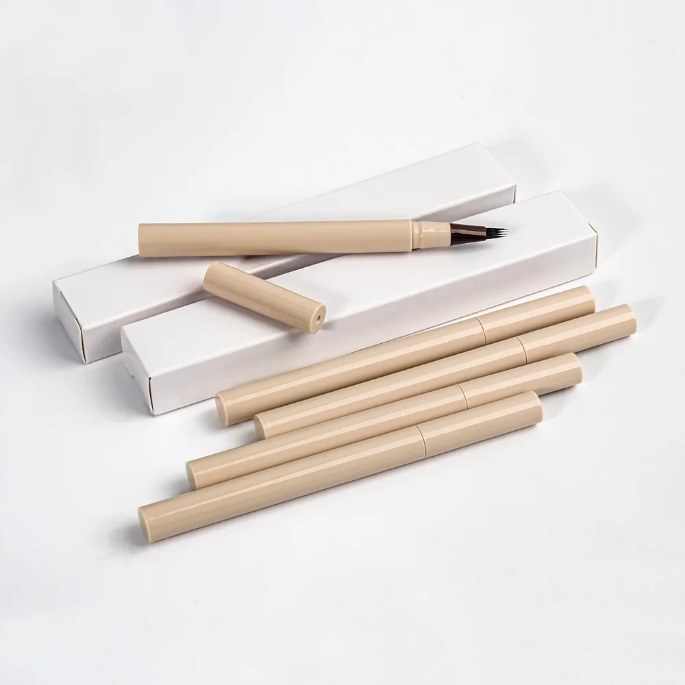 4 Point Waterproof eyebrow  microblading trimmer wax fork pencil and pen for women container private label custom eyebrow pen