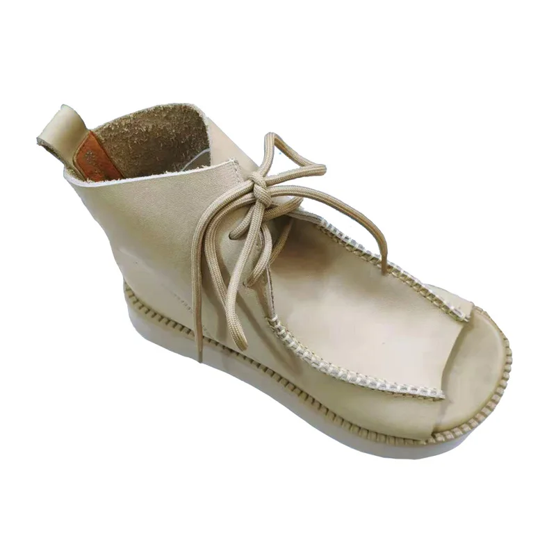Strapping chunky platform sponge non-slip sandals boots leather retro casual Roman fish mouth spring 2021 women sandals