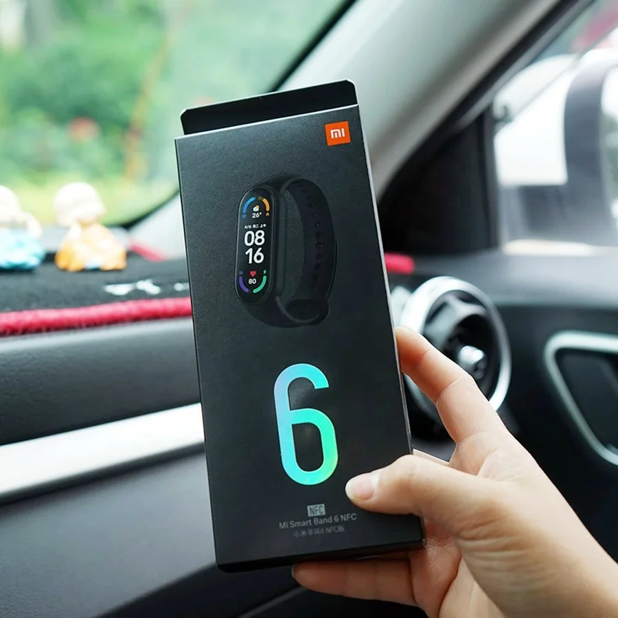 Оригинальные Смарт-часы Xiaomi Band 6 с онлайн-режимом температуры для музыки браслет M6 Redmi Mi Huawei