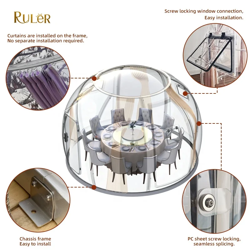 HOT SALE Hotel Garden B&B Exclusive Holiday PC Transparent Dome Tent