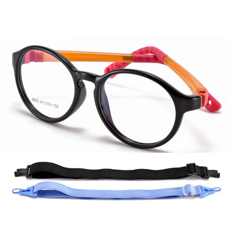 Custom Kids Safety Glasses Logo Magnifying Stylish Optical Frame School Girl Glasses for Kids