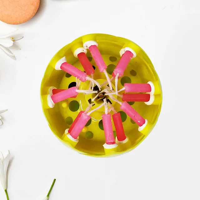 Wholesale Sunflower Rose Gold Private Label Sparkler Candle Custom Home Decoration Candle Birthday