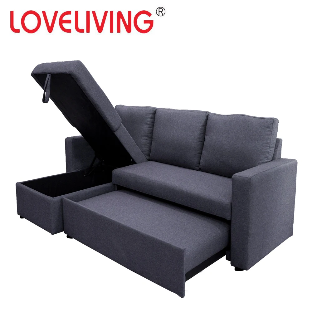 
Living Room Sofas Large Capacity Foldable Storage Corner Puller Sofas Modern Futon Sofa Bed Livingroom Home Furniture Fabric 67 