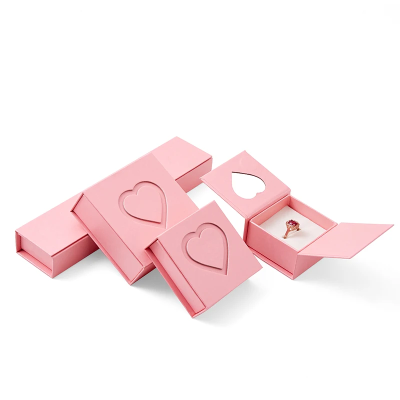 Dongyue custom logo organizer luxury gift velvet white magnetic jewelry travel packaging ring paper box jewelry boxes