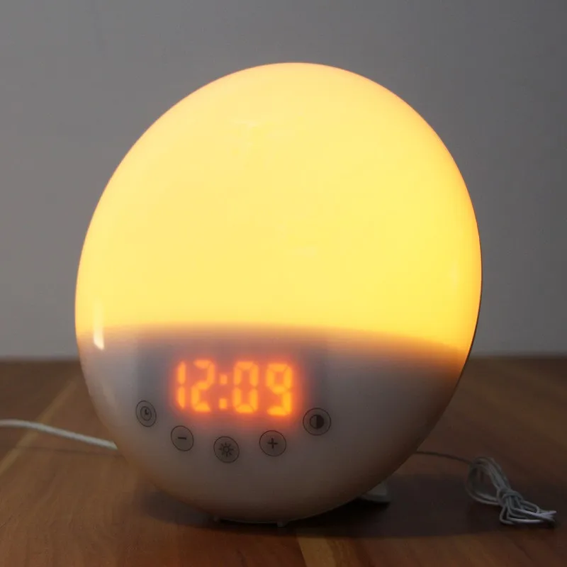 Sunrise Alarm Clock Wake Up Light Kids Hatch Clock Digital  Clocks with Snooze 7 Color Night Light