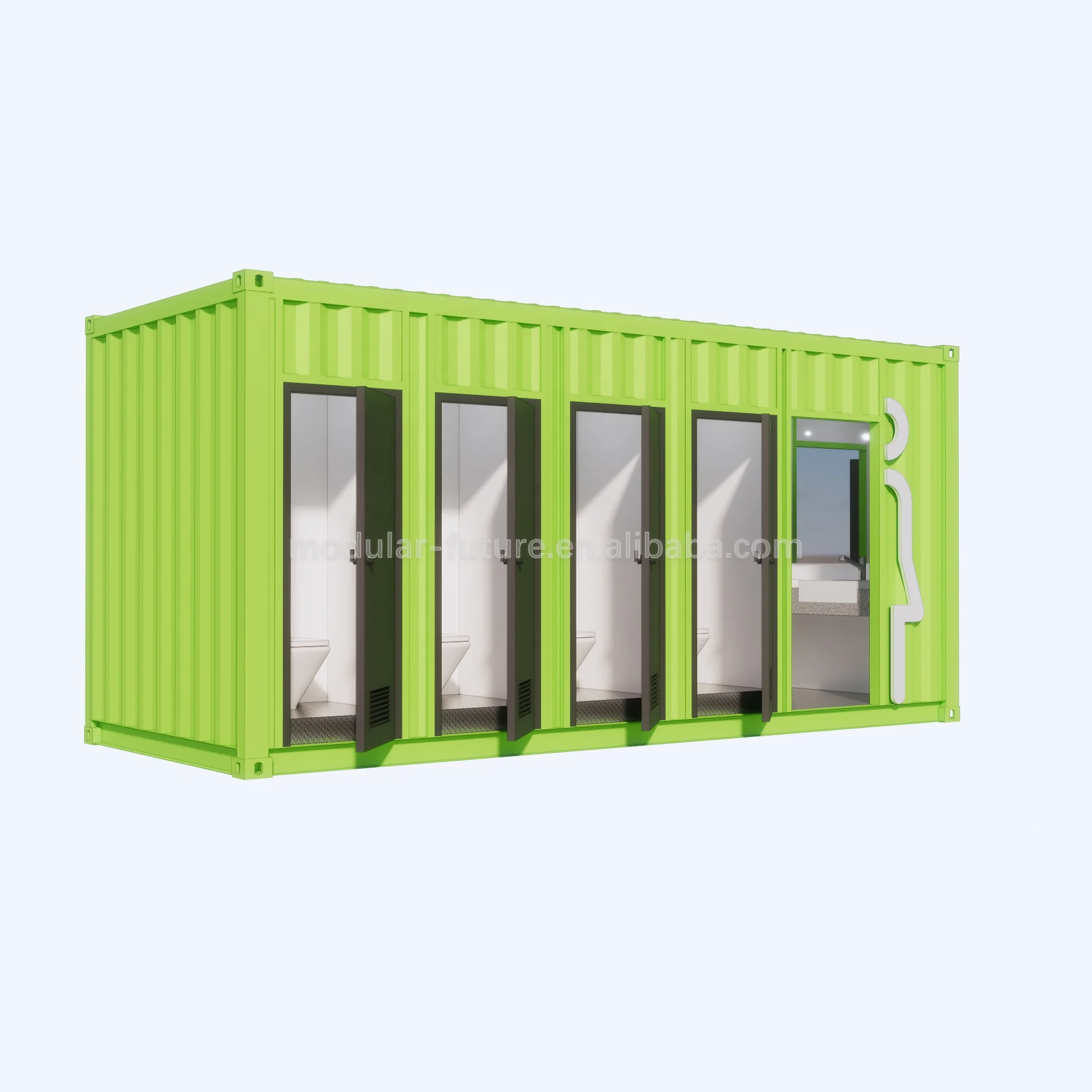 China High Quality 20ft Public Use Prefabricated Portable Toilets Mobile Portable Container Toilet Mobile restroom