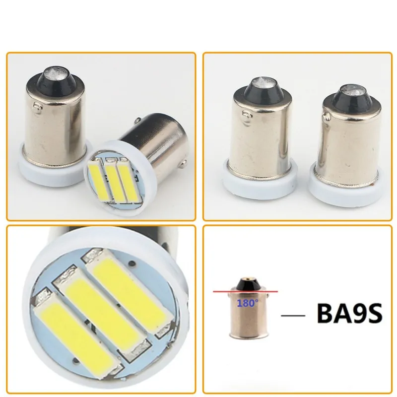 Auto Lighting System Ba9s 7020 3smd Led Car Light Bulb Interior Reading Light 6000k White Canbus For Cars