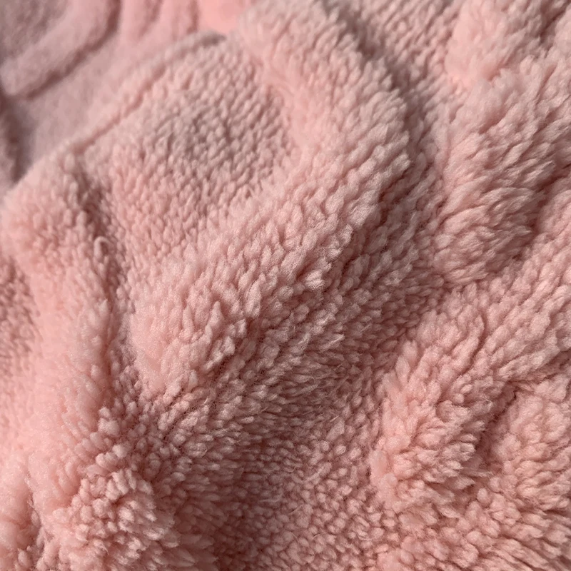 Фабричная Низкая минимальная мягкая трогательная двойная вязаная розовая ткань