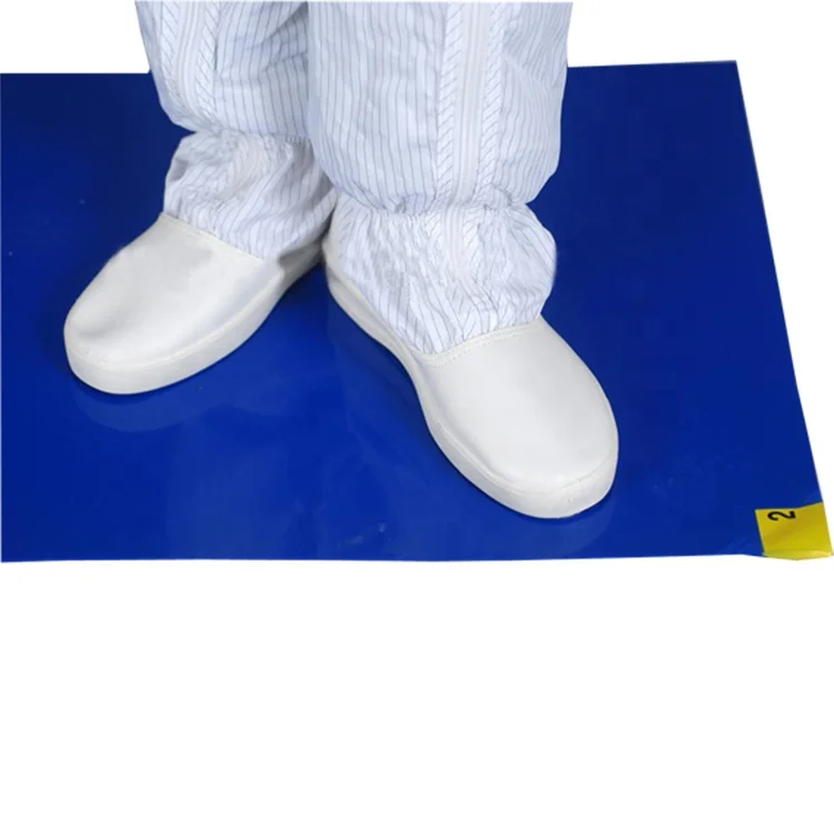 
JEJOR 24x36 Inch 35 Micron 30 Layers Each Pad For Clean Room Electronics Lab Home Use Blue Disposable PE Sticky Mat Supplier 