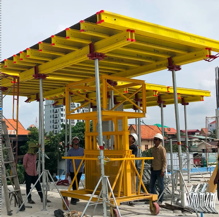 Concrete slab table formwork system for slab building