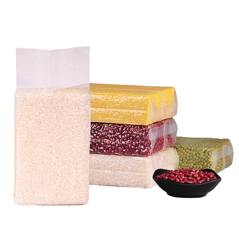 Wholesale Grain Moisture-Proof Sealed Bag Plastic Seal Rice Packaging Bags for Food Vacuum Seal