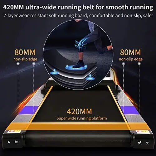 Three in one exercise and fitness machine Intelligent treadmill under multi-functional desk