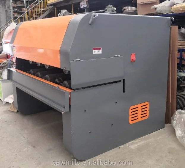 Rubber Wood Cutting Production Line /  Rip Saw With Multiple Blades Sawmill