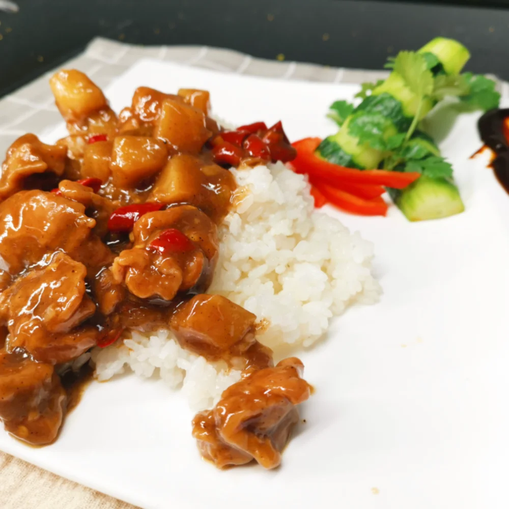 
High Quality And Durable Fried Chicken With Potatoes And Peppers Instant Food Easy And Fast 