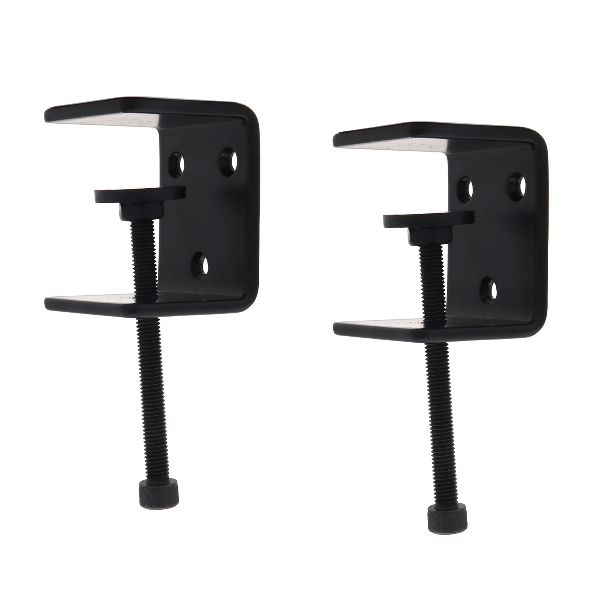 Metal U Bracket Floating Wall Mounting Shelf Size Adjustable Table Desk Clamp Support Iron Single-side Bracket Black or Custom