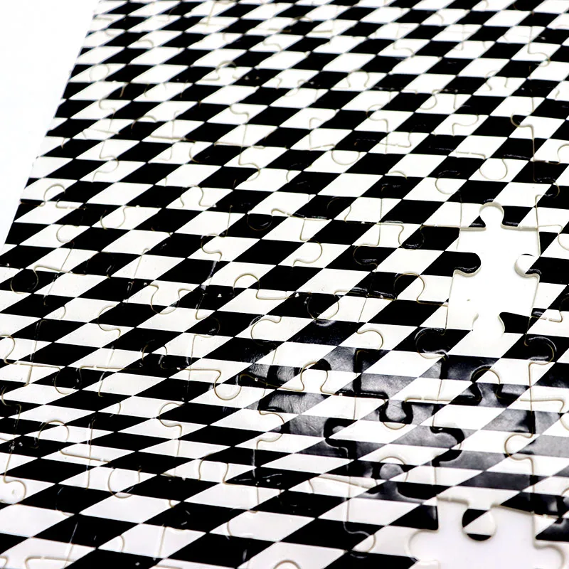 2022 hot Small box with drawings Back letter For Adults Toys Checkered Op Art custom jigsaw puzzle 1000 pieces
